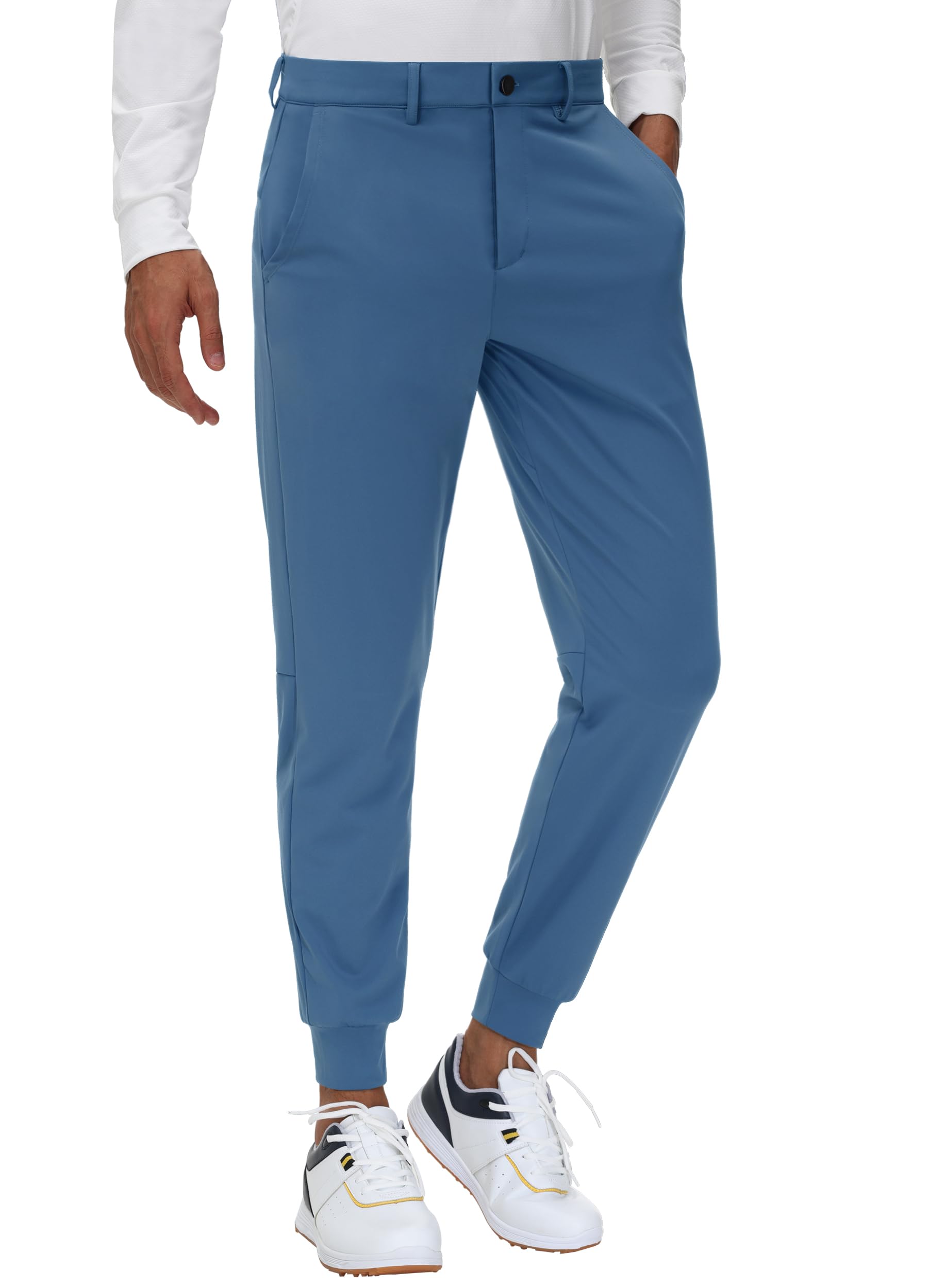 Jwm Mens Stretch Golf Joggers Pants With Belt Loops 29