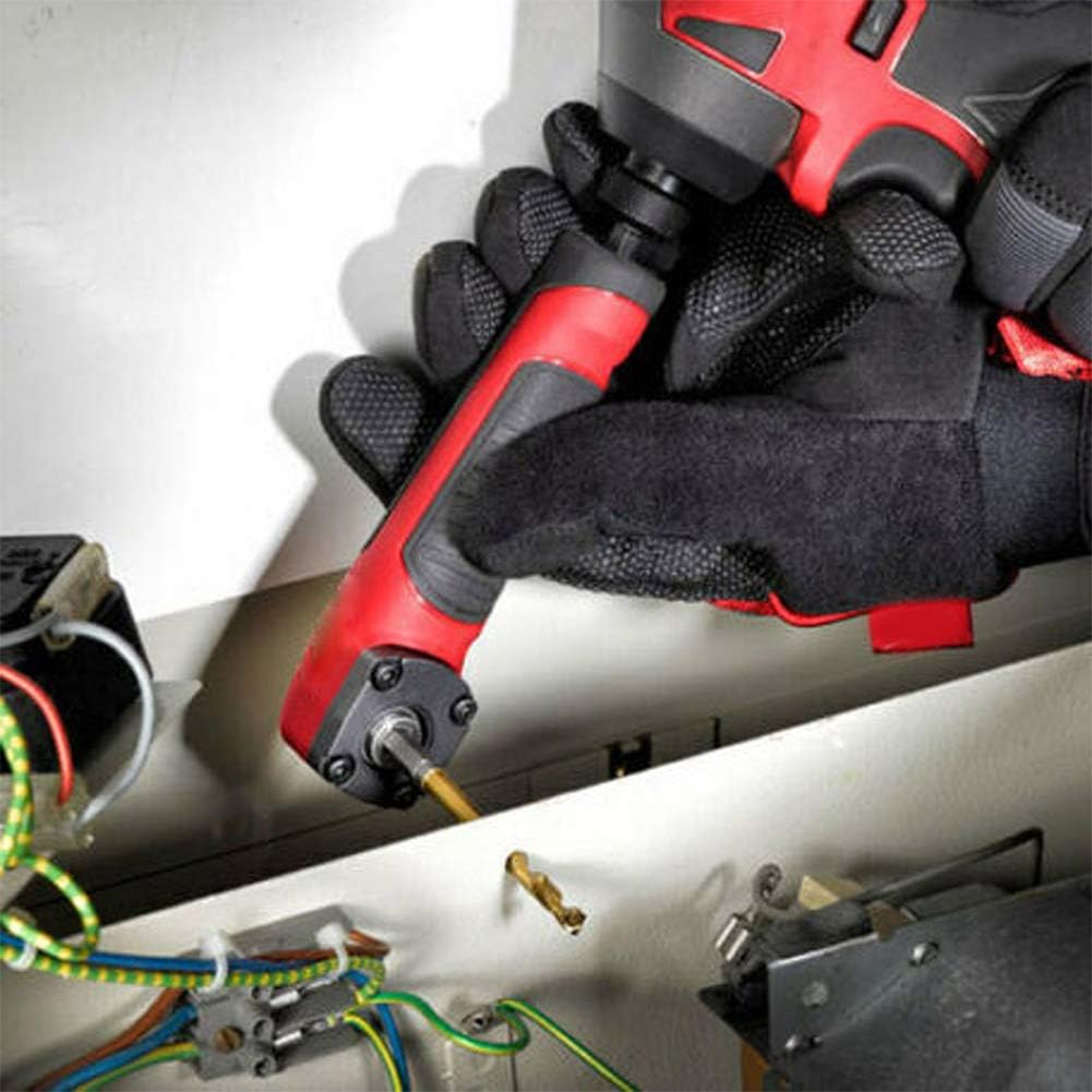 Shockwave Right Angle Drill Adapter - 90 Degree Corner Device (Black/Red)