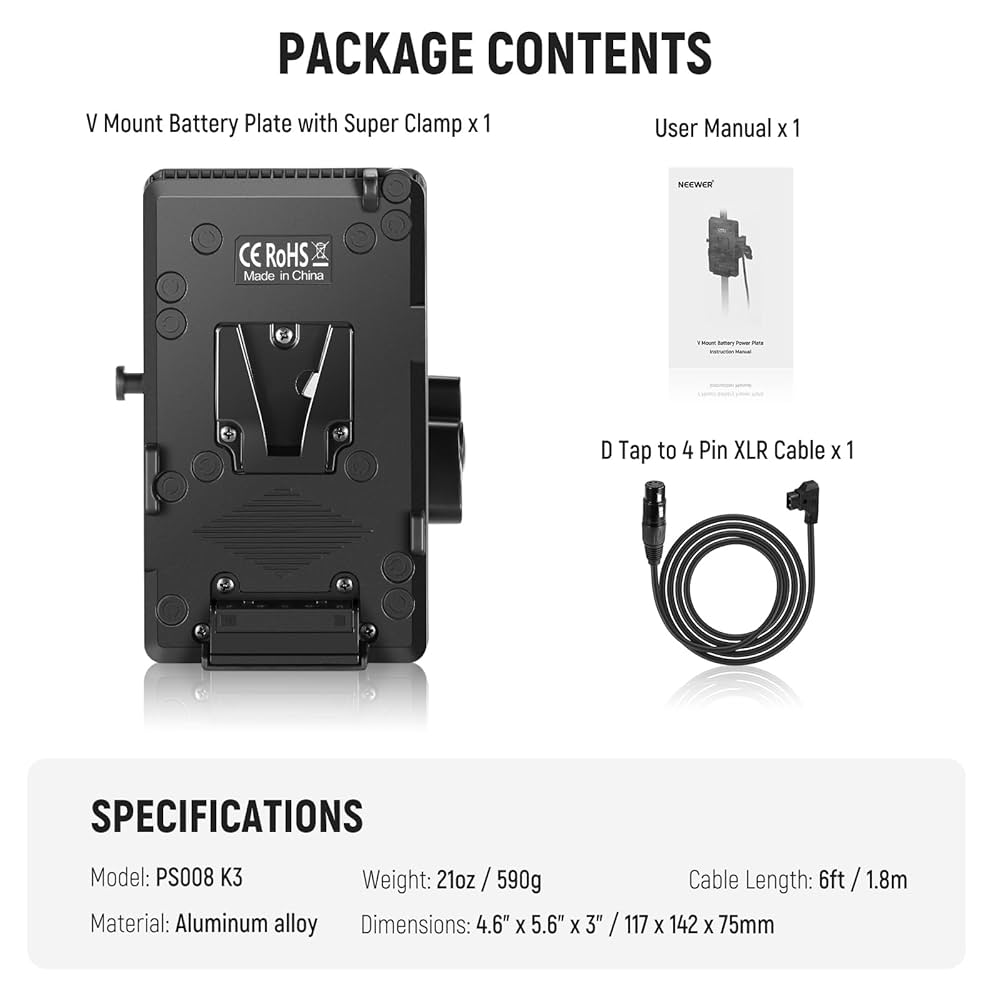 新品 NEEWER ミニVマウントバッテリー 6800mAh カメラ モニター Amazon.co.jp: NEEWER ミニVマウントバッテリー 6800mAh 99Wh