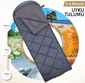 Haegs Uyku Tulumu, Polar, Battaniye, Kamp Uyku Tulumu, Outdoor Dış Mekan, 3-4 Mevsim, Yazlık Uyku Tulumu - Kış Uyku Tulumu, Ultra Hafif, Sıcak ve Kompakt