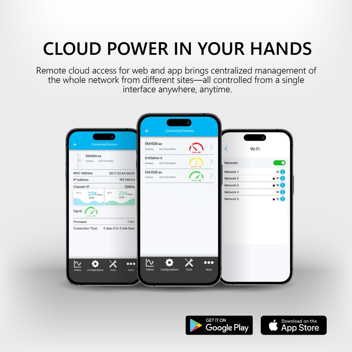 EnGenius EnStation6 Outdoor Wi-Fi 6 Wireless Bridge, 5GHz, 1200 Mbps, 2x2 MIMO, 19 dBi Antenna, 26 dBm, IP55, Long-Range Point-to-Point Up to 18km, Gigabit Port, Weatherproof