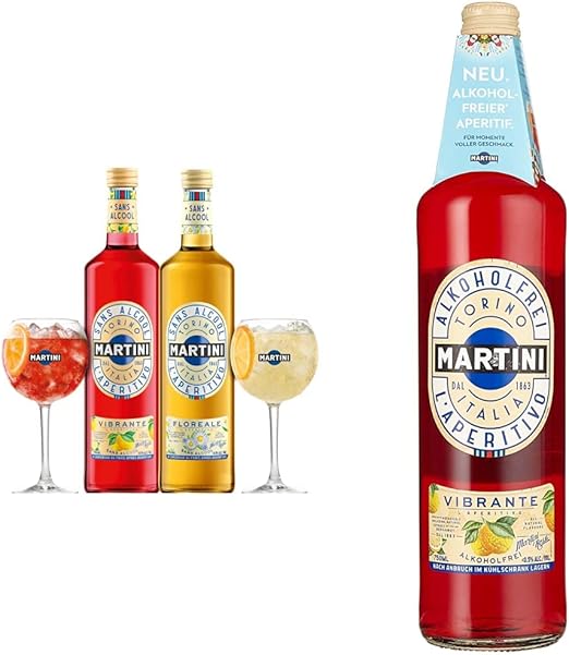 MARTINI Alkoholfrei 2er Pack (Floreale & Vibrante) Wermut (2 x 0.75l