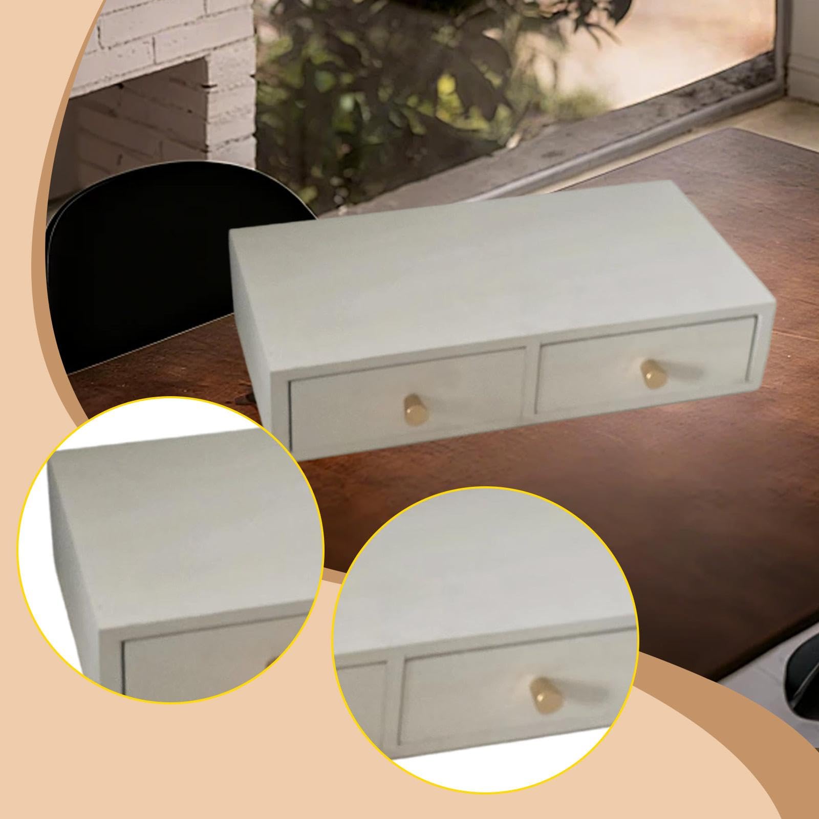 Kaffeezubehör Holz Kaffeekapselhalter Schubladenständer Tischregal Aufbewahrungsbox mit Stabilem Holz Und Bequemer Nutzung für Büro Küche Café Dekorat, Weiß