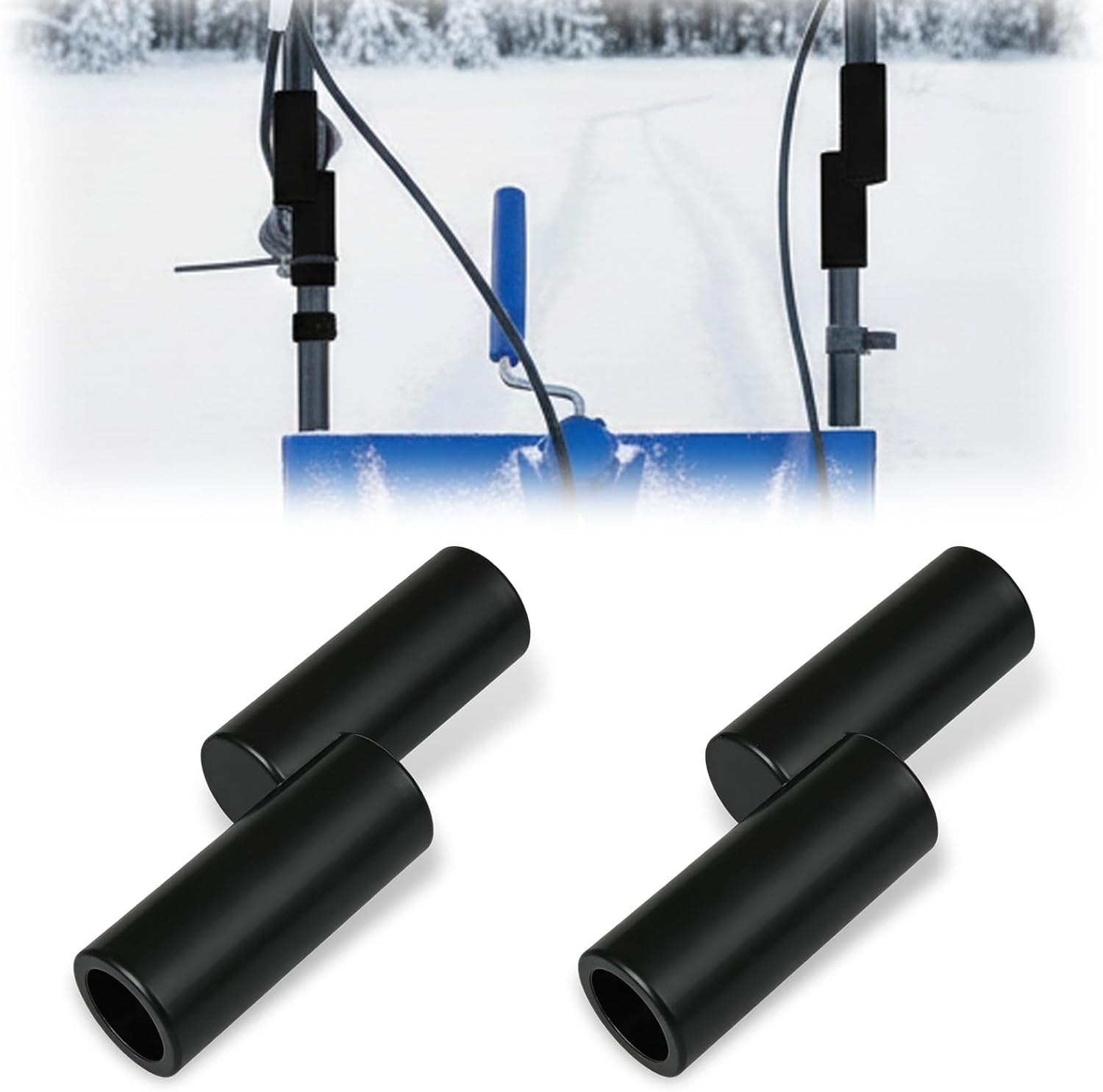 2Pcs Replacement Handle Lock Compatible with Snow Joe SJ625E Snow Blower, Part for ION18SB-9 Substitute, Restore Secure Handle Function, Ideal for Winter Snow Clearing (Black)