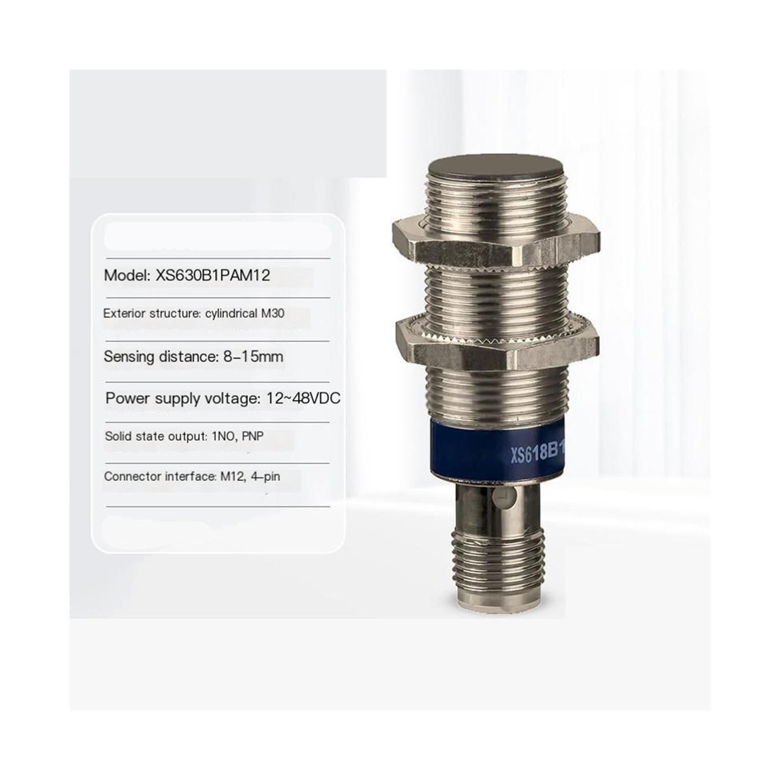 Induktiver Näherungssensor 15 mm PNP/NPN 12–48 V DC M12/Kabel