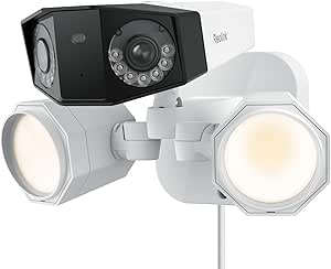 REOLINK 4K Dual-Lens Floodlight Security Camera, Outdoor PoE IP Camera with 180° Ultra-Wide Angle, 1800 Lumen Floodlight, Human/Vehicle/Pet Detection, Two Way Talk, Waterproof, Duo Floodlight PoE asin的图片