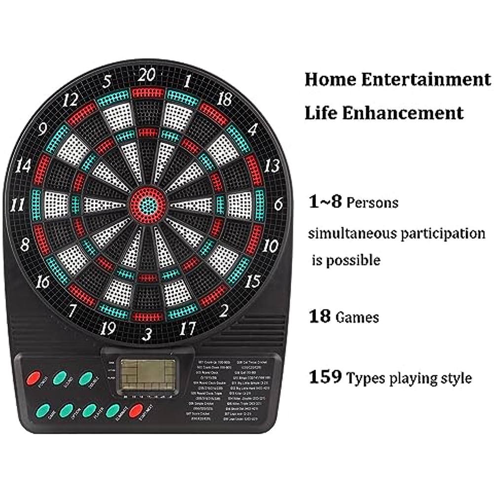 Diana Electrónica con Pantalla LCD, Puntuación Automática | Juego De Diana De Ocio Familiar Para Entretenimiento En Casa