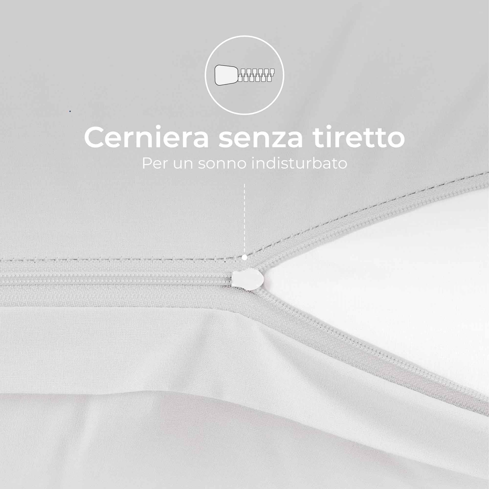 Federe 40x70 Cotone Rinforzato (Set da 2) - Bianco - Trama Fitta a 57 Fili/cm² - Federe Cuscini 40x70 cm - Federe Cuscino 40x70 Certificate Oeko Tex - Dreamzie