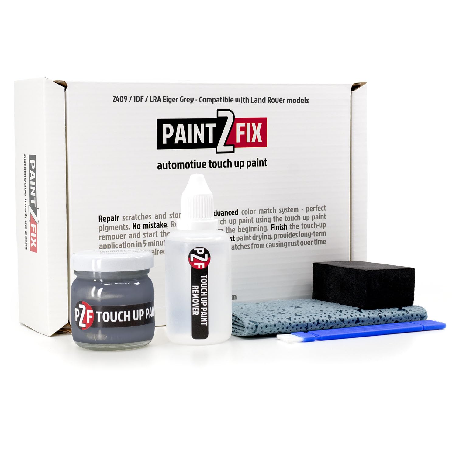 Paint2fix 2409 / 1Df / Lra - Eiger Grey // Lra Eiger Grey Touch Up Paint Kit - Scratch & Chip Repair Compatible With Land Rover