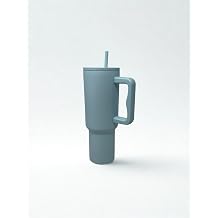 32oz Tumbler with Handle and Straw | Cup Holder Friendly | Double Wall Insulated Stainless Steel Blue