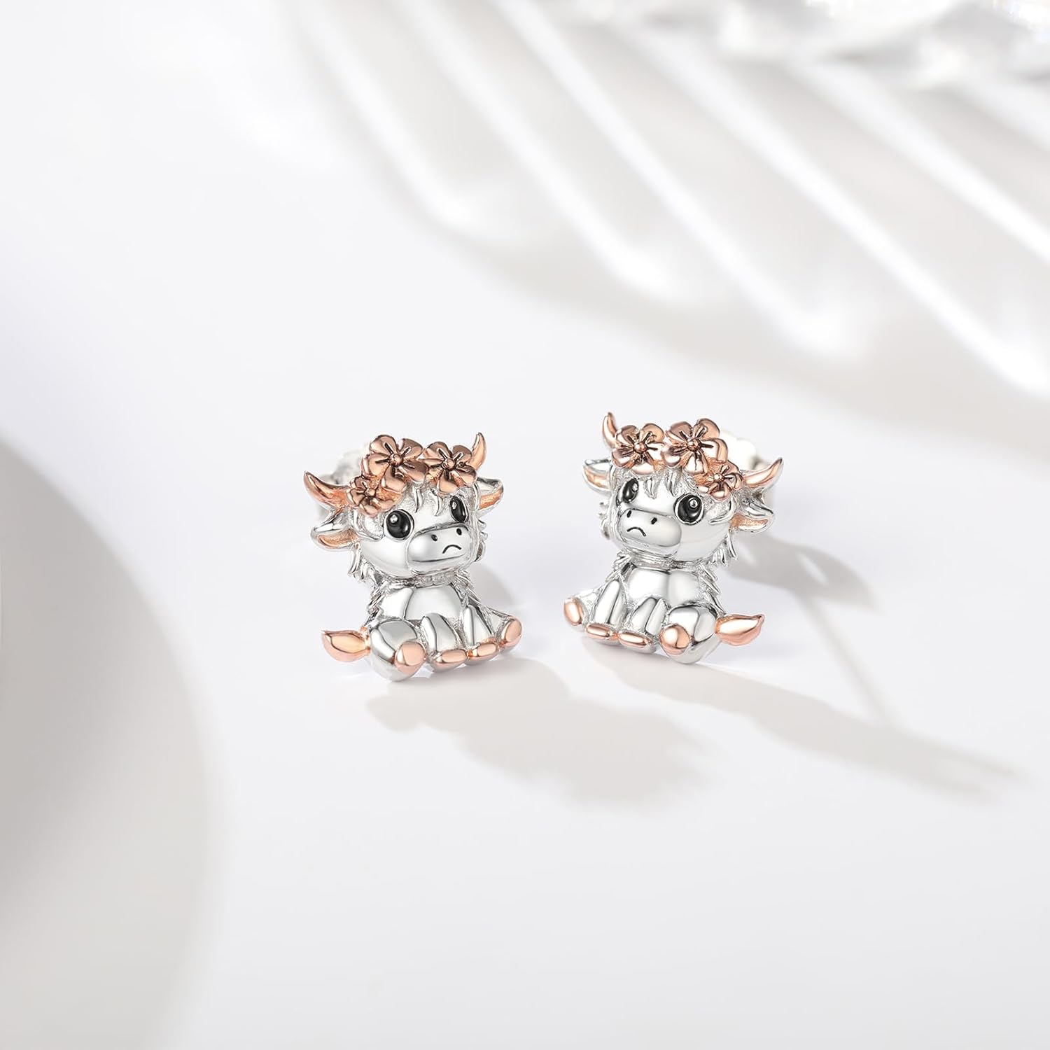 Highland Cow Earrings Stud 925 Sterling Silver Hypoallergenic Jewelry Gifts for Women - Image 4