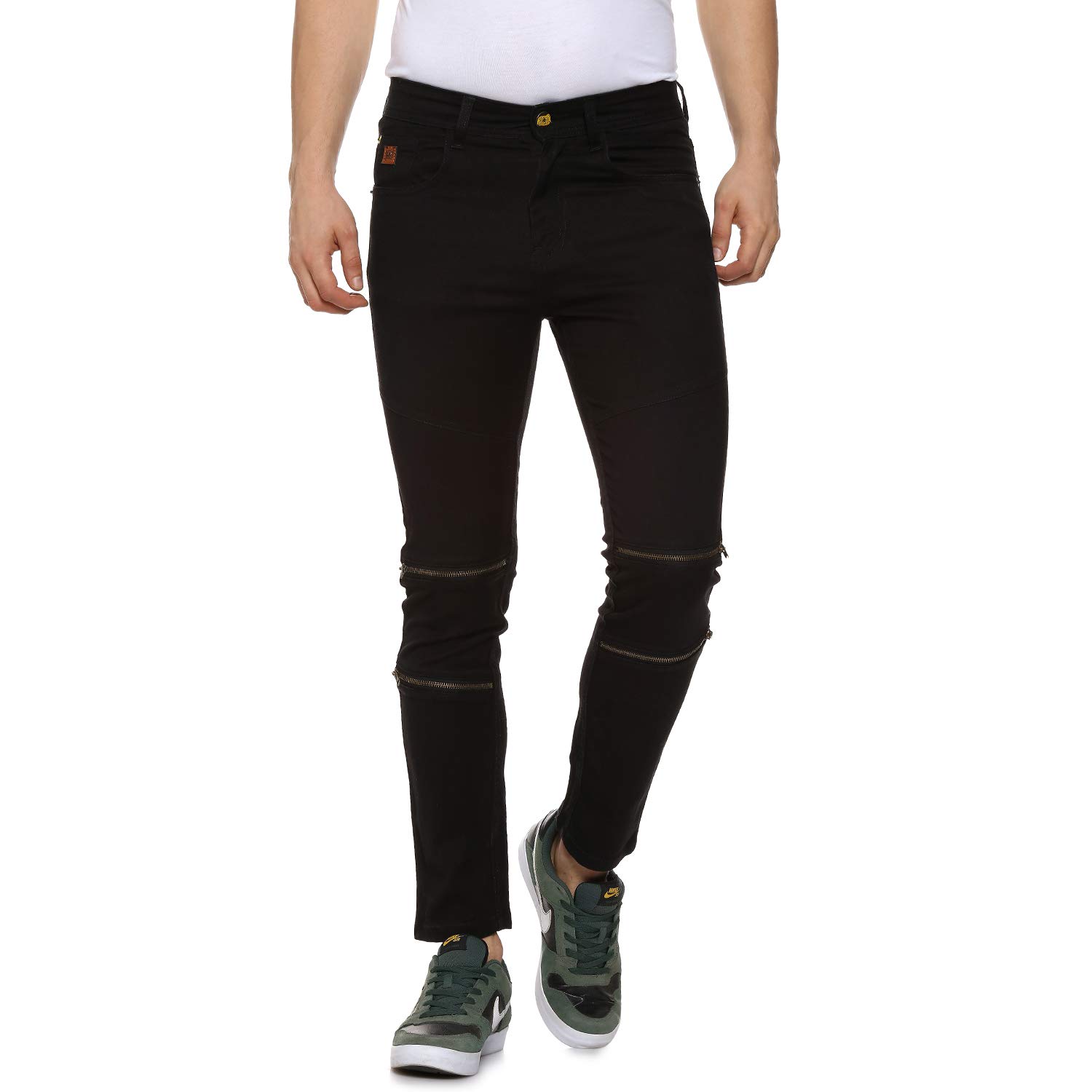CAHOOT Maglietta sportiva Dri-Fit con stampa grafica bianca da uomo, vestibilità regolare per uso casual, maglietta strutturata realizzata con vestibilità comoda e alte prestazioni per l'uso