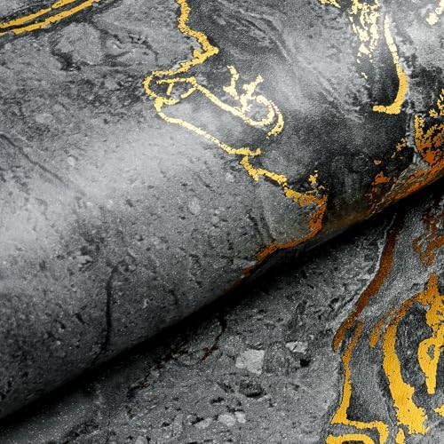 Livelynine Black Peel and Stick Countertops Marble Contact Paper 15 ...