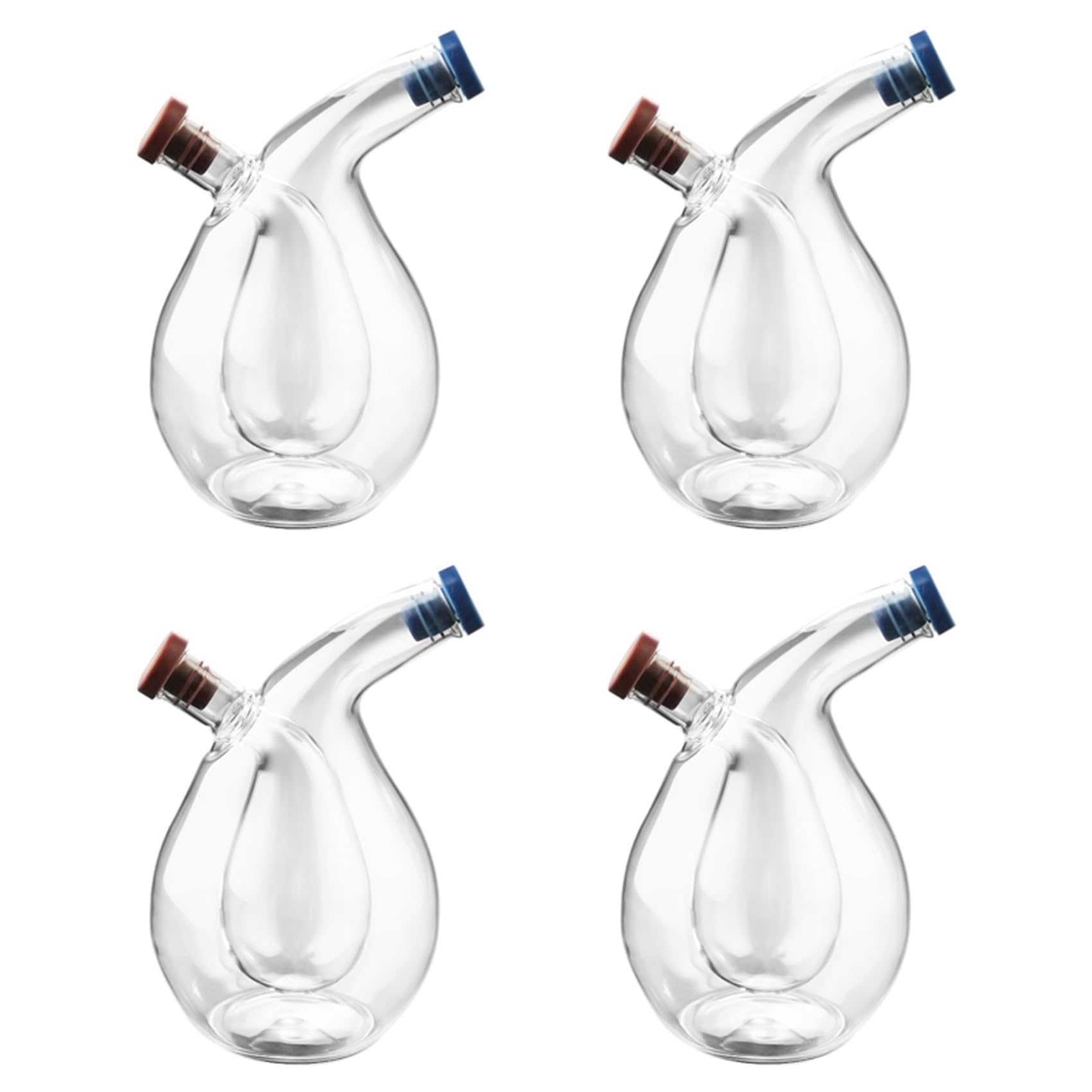 Hndhbfgrt 4X Kitchen Two-in-One Oil Dispenser Design Vinegar Cruet Olive Can Quality Oil Pourer Condiment Dispenser Bottle