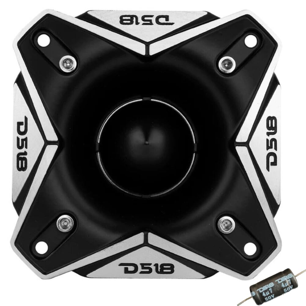 GK SOUND Kit Set para DS18 PRO-TWX3Ti 1 x 9,7 cm Super Bullet Tweeter, 250 vatios rms 500 vatios máx, 4 ohmios, 108 db spl, umbrales de Puerta de Coche, 1 Pieza + Condensador de instalación