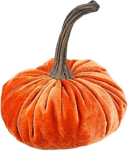 Miniatura 5 de Calabazas de terciopelo decoración de otoño, decoración de calabazas de terciopelo hechas a mano, calabazas de tela de peluche para decorar