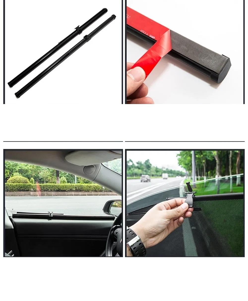 Parasol Retráctil Para Parabrisas Delantero Y Trasero Para Tesla Para Model Y 2025 Parasol Coche Magnético