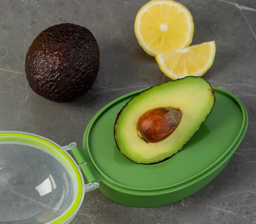 Dotala Avocado Saver,Avocado Keeper,Avocado Fresh Keeper,Portable and Reusable Avocado Storage,Holder Food Crisper Storage (Green-Saver)