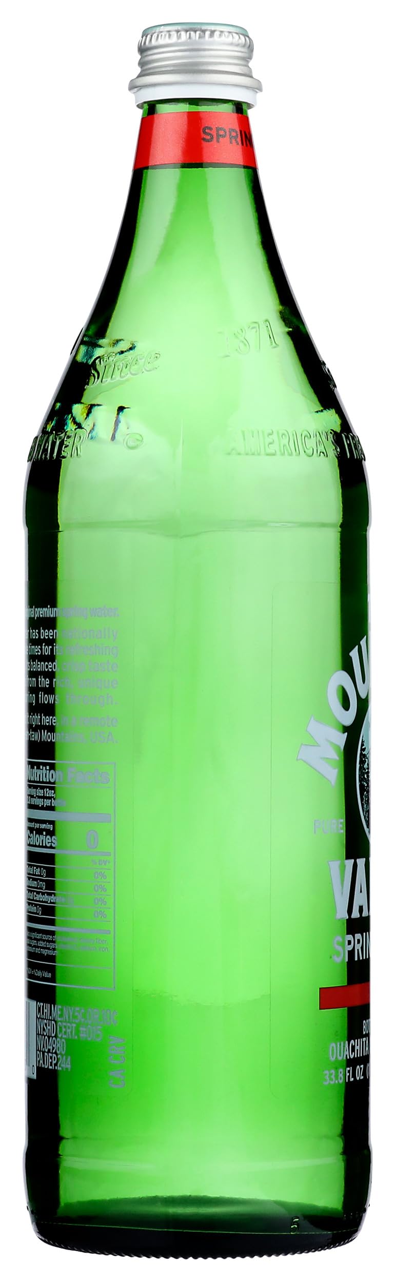 Mountain Valley Water, Water Spring Glass, 33.8 Fl Oz