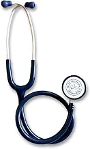 EMI Premium Clinical Light Weight 4oz Dual Head Stethoscope - Navy - for Nurses, Doctors, Medical Professionals, EMT's