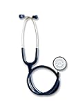 EMI Premium Clinical Light Weight 4oz Dual Head Stethoscope - Navy - for Nurses, Doctors, Medical Professionals, EMT's