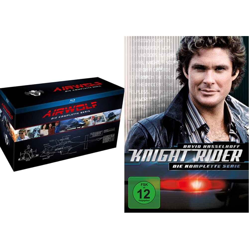 Airwolf - Die komplette Serie [Blu-ray] (exklusiv bei Amazon.de) & Knight Rider - Die komplette Serie [26 DVDs]