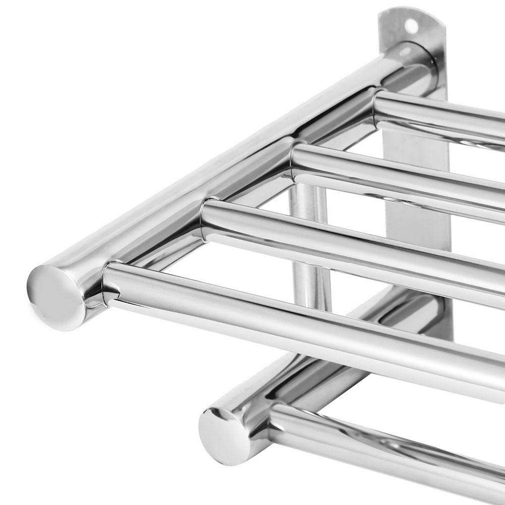 Porta asciugamani in acciaio inox, a doppio strato, con specchi lucidati multipli per il bagno