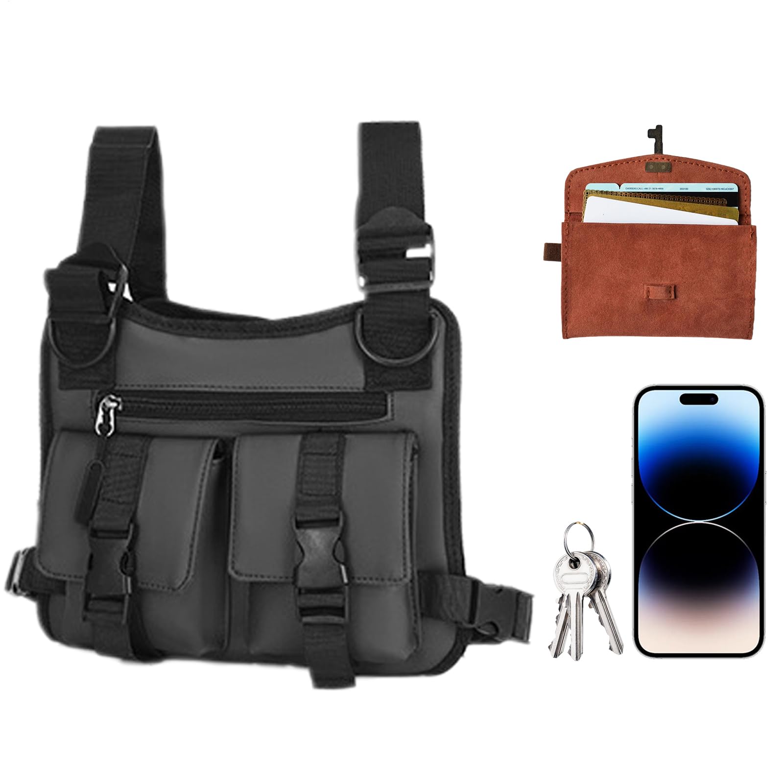 Sac poitrine homme léger avec sangle réglable confort - 8