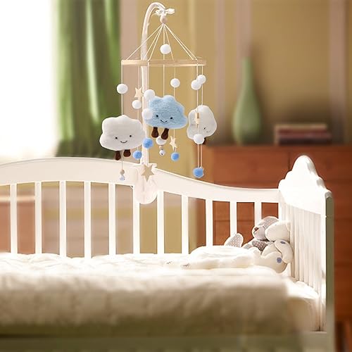 Miniatura 7 de Macabaka Móvil de bebé para cuna, borlas de macramé móviles con juguetes giratorios colgantes para guardería, decoración de cama infantil para niños