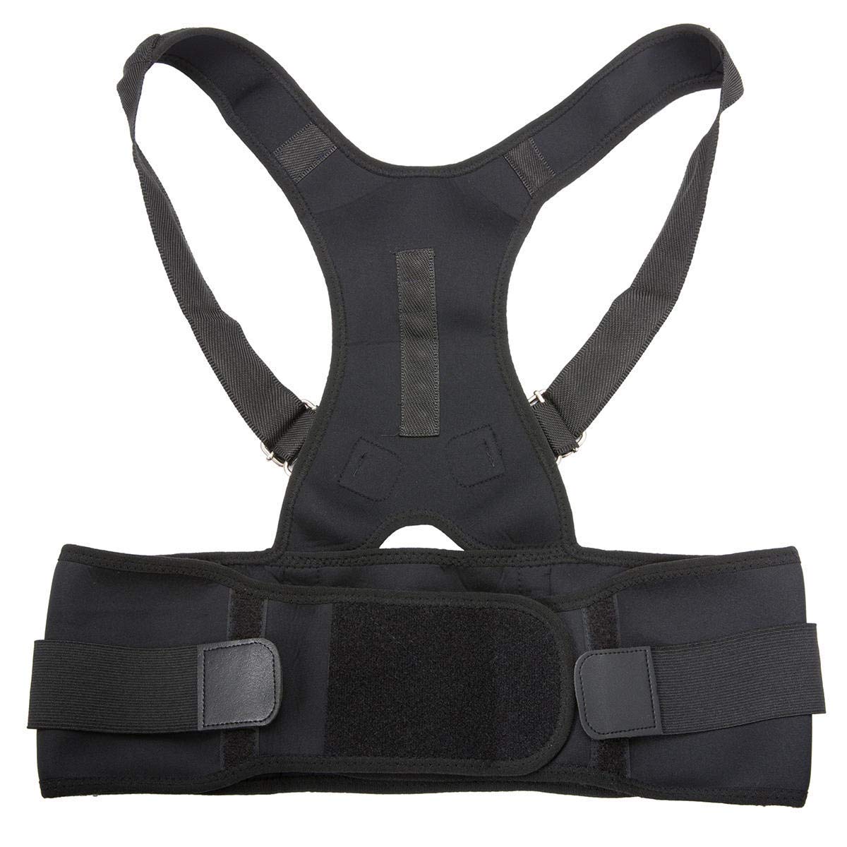 Mishrit Universal Size Posture Corrector Shoulder Back Bone Braces Medical Support Abdominal Belt for Men and Women (Posture Belt Black).
