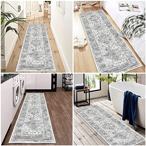 Pauwer Boho Hallway Runner Rug 2x6 Washable Entryway Area Rugs Non Slip Farmhouse Vintage Floor Mat Carpet Runner for Hallways Laundry Room Kitchen Bathroom Bedroom