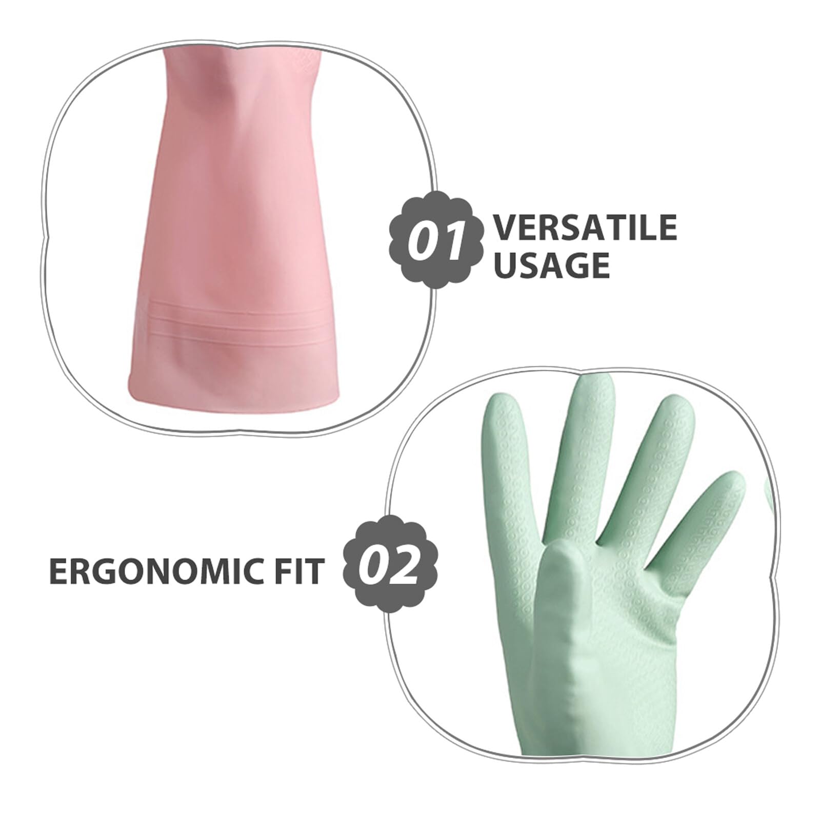 6 Paia Guanti da Cucina Impermeabili Guanti Impermeabili PVC