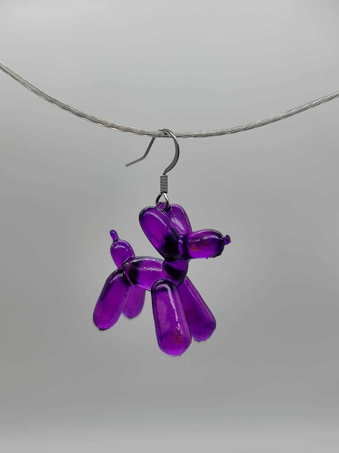 Balloon Dog Resin Earrings