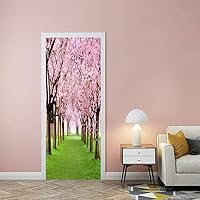 Vista 5 de KACOLOR Calcomanía 3D para puerta de dormitorio, sala de estar, baño, 2 calcomanías de pared, autoadhesivas, impermeables, extraíbles, murales