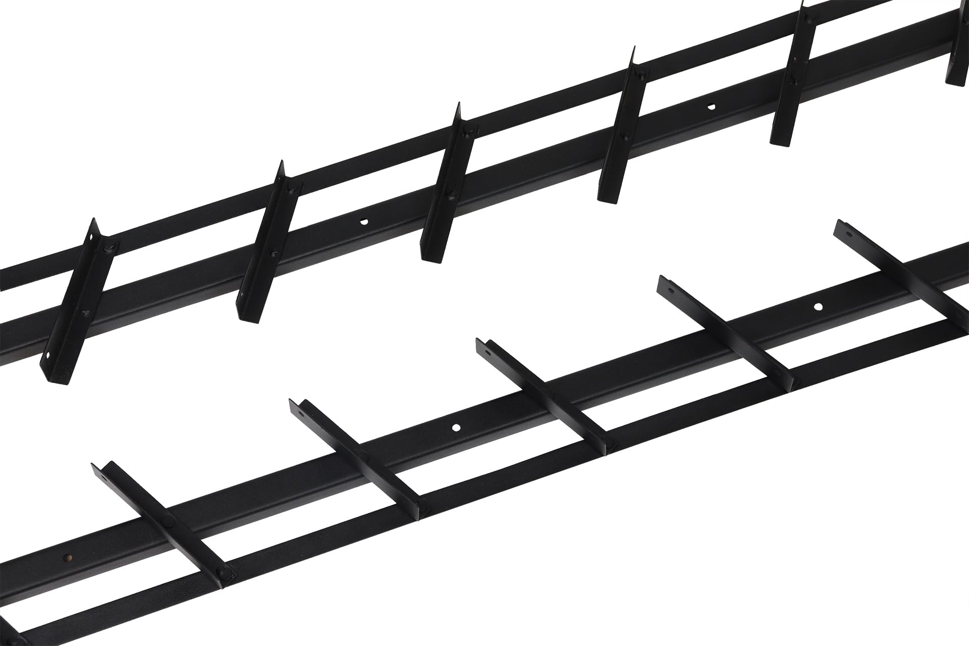 Flex Fence en color negro Lamas Giratorias para Jardín Acero Inoxidable 220 cm - 2 unidades