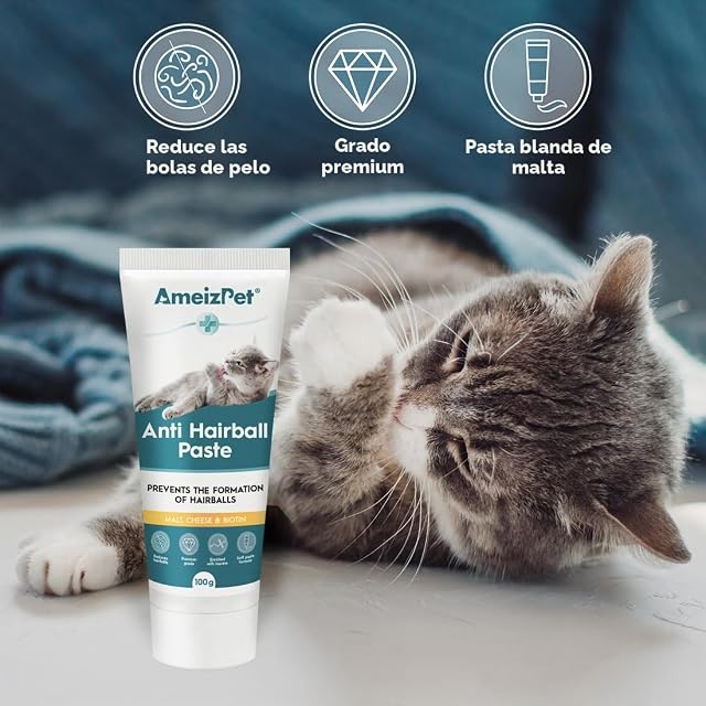 Foto 2 de 6 de Ameizpet Malta para Gatos Bolas De Pelo, 100g (3.52 Oz)
