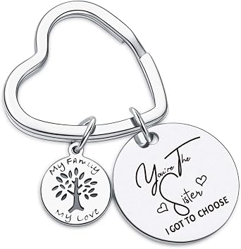 7RVZM Sisters Jewelry Best Friend Jewelry Sister Birthday Keychain, Bestie Keychain Cousin Gift Sister In Law Gifts Christmas Key Chain