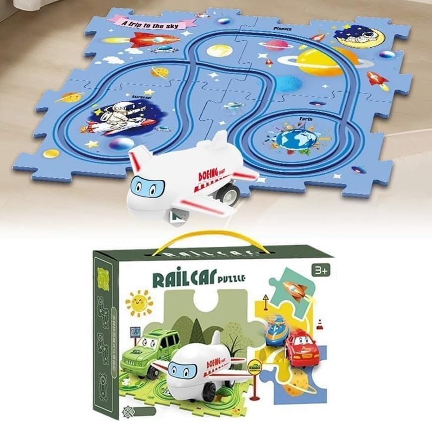 See full amazon price history chart for MANAKI ENTERPRISE 13 PCS Rail Car Puzzle Track Set for Kids with A Cute Vehicle Toddler Puzzle Track Play Set- Critical Thinking Educational Toys for 3-5 Year Old Boys Girls (Multicolor) MANAKI ENTERPRISE 13 PCS Rail Car Puzzle Track Set for Kids with A Cute Vehicle Toddler Puzzle Track Play Set- Critical Thinking Educational Toys for 3-5 Year Old Boys Girls (Multicolor) (B0CYL7BQHY) Amazon Price History, Amazon Price Tracker