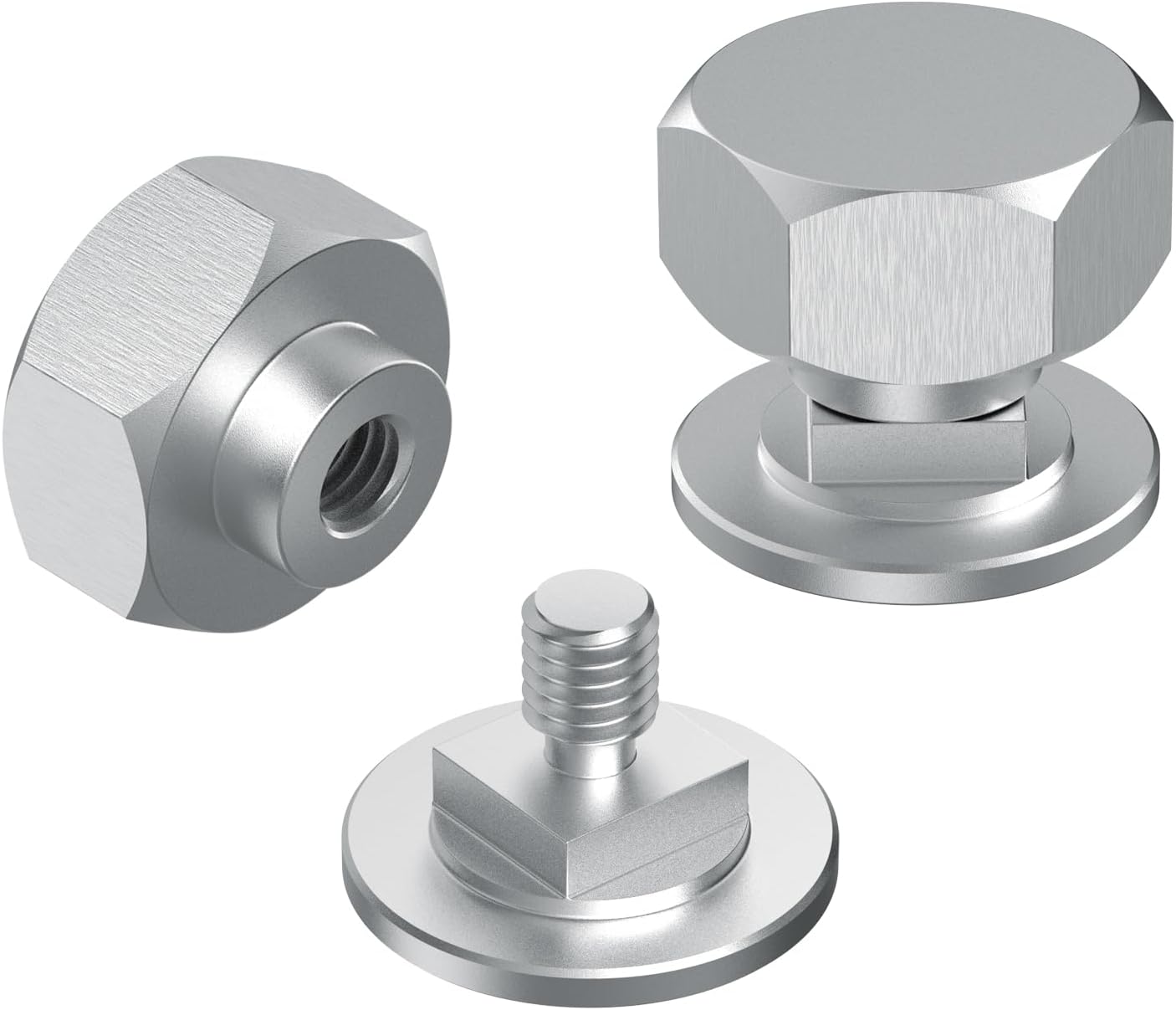 3mirrors Welding Hood (Pipeliner) Helmet Fasteners Headgear Replacement Parts Accessories Screws Flip Hood Aluminum - 1 Pair (Hex)