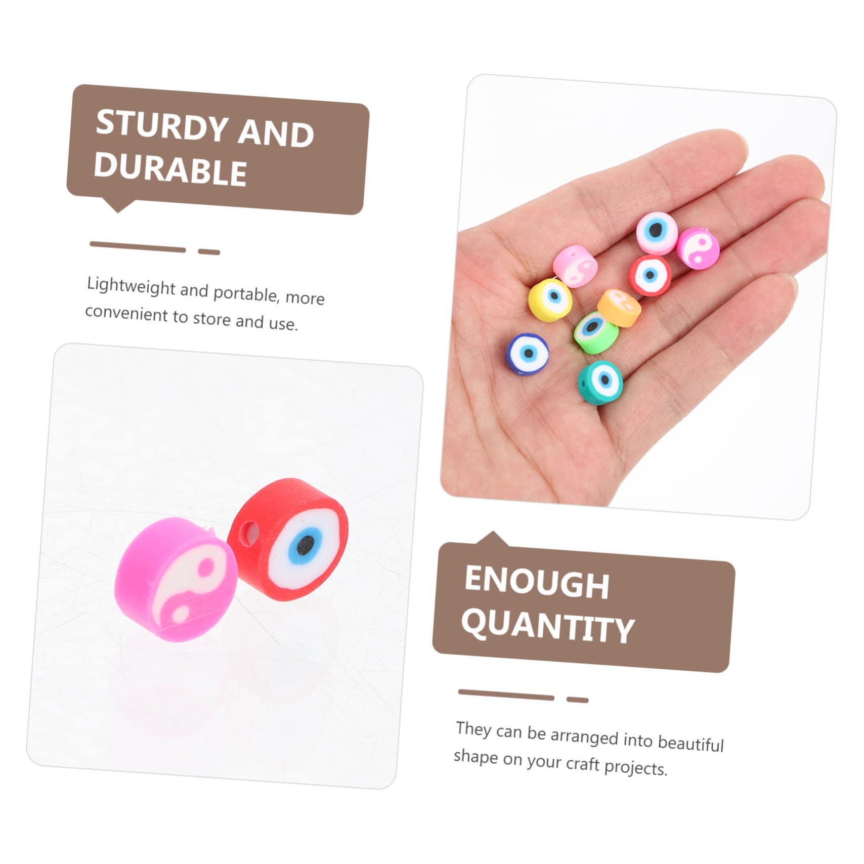 SHINEOFI 600piezas Abalorios Decorativos De Polimérica Para Accesorios De Joyería Mezclados Para Pulseras y Manualidades