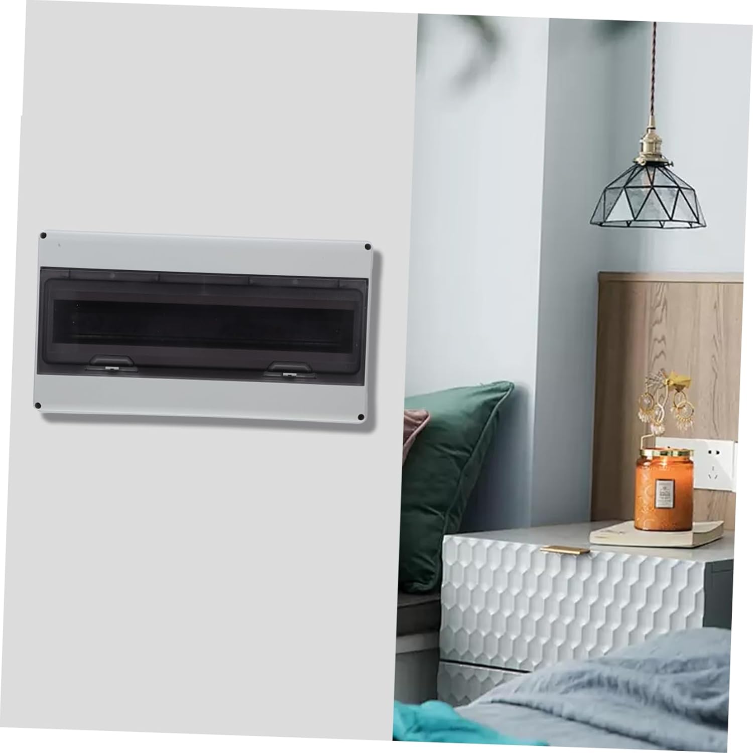 jojofuny Weatherproof Electrical Boxes 18 Way Distribution Box Din Rail Enclosure