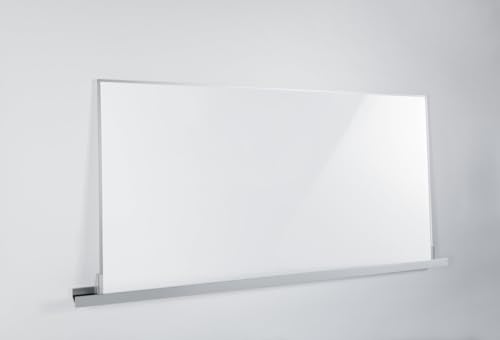 SIGEL MU060 langes schmales Wandregal 200 cm silber, Aluminium, Regalboard, Ablageboard