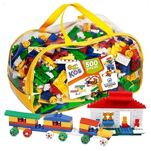 Brinquedo Blocos De Montar Infantil Educativo 500 Peças