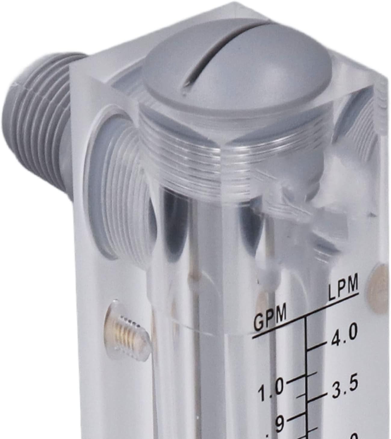 Panel Type Liquid Flowmeter 0.1-1GPM Adjustable Knob for Water Liquid Flow Measurement in Industrial Laboratory HVAC Systems