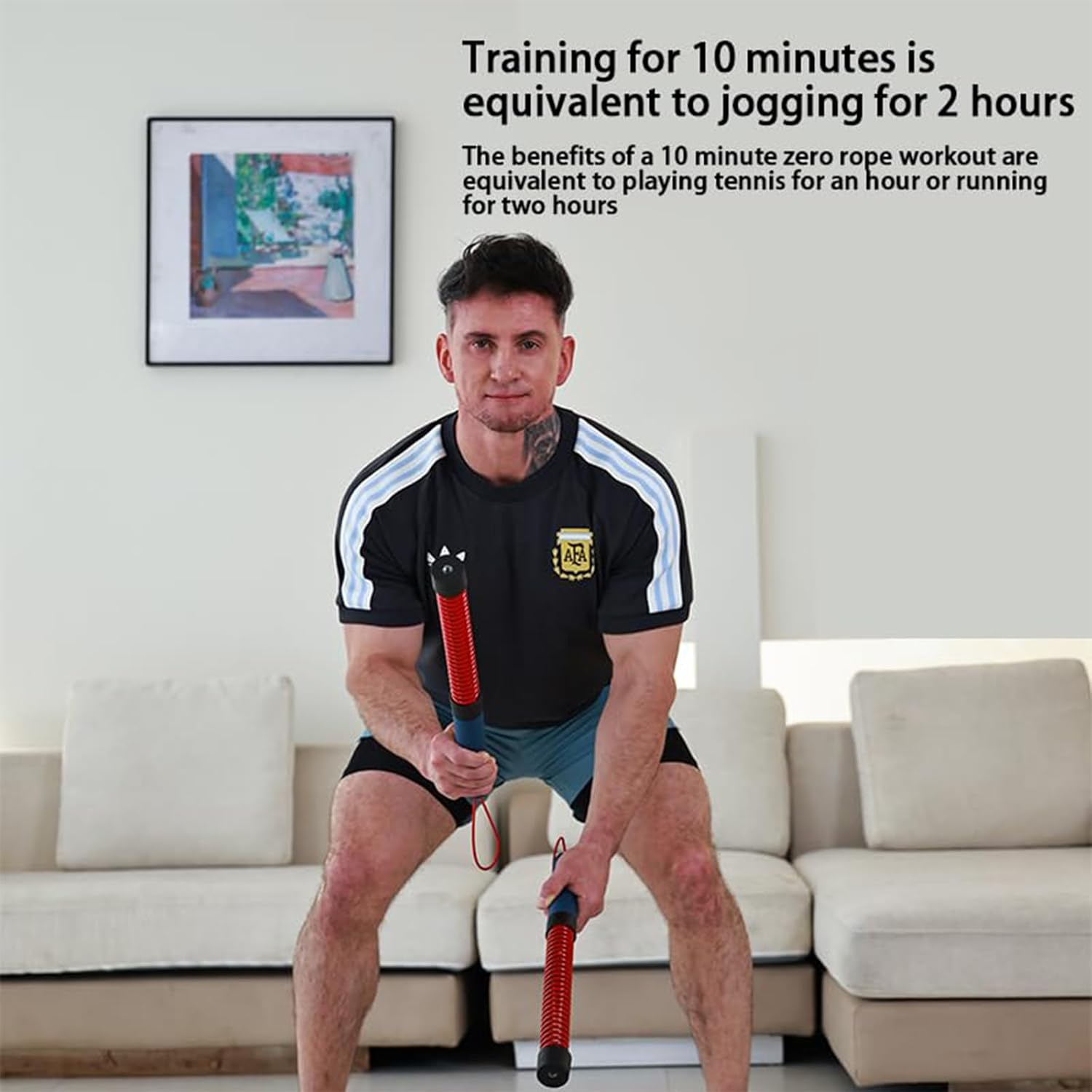 Space Saving Spring Steel Fitness Rope Exercise Rope Designed for Home Gym Full Body Muscle Engagement and Weight Loss Workout Battle Rope