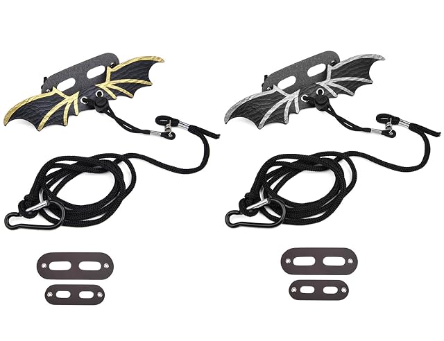 2 Correas Ajustables de Cuero con Diseño de Dragón Barbudo y Lagarto con Alas de Enfriamiento Plateadas…