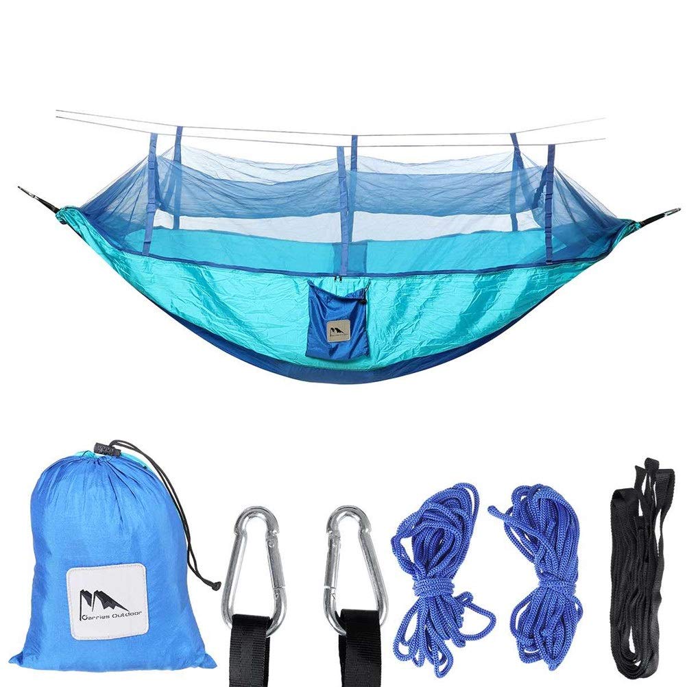 Hamaca para Acampar al Aire Libre portátil emergente con mosquitera Hamacas de paracaídas Columpio Hamaca para Dormir Cosas para Acampar/a