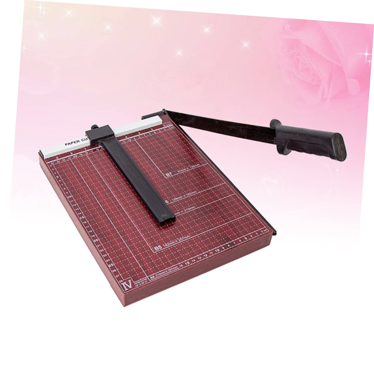 Taglierina Carta A4 a Ghigliottina per Foto e Lavori Manuali | Base Grigliata Robusta in Metallo, Sistema di Bloccaggio Automatico, per Ufficio e Scuola