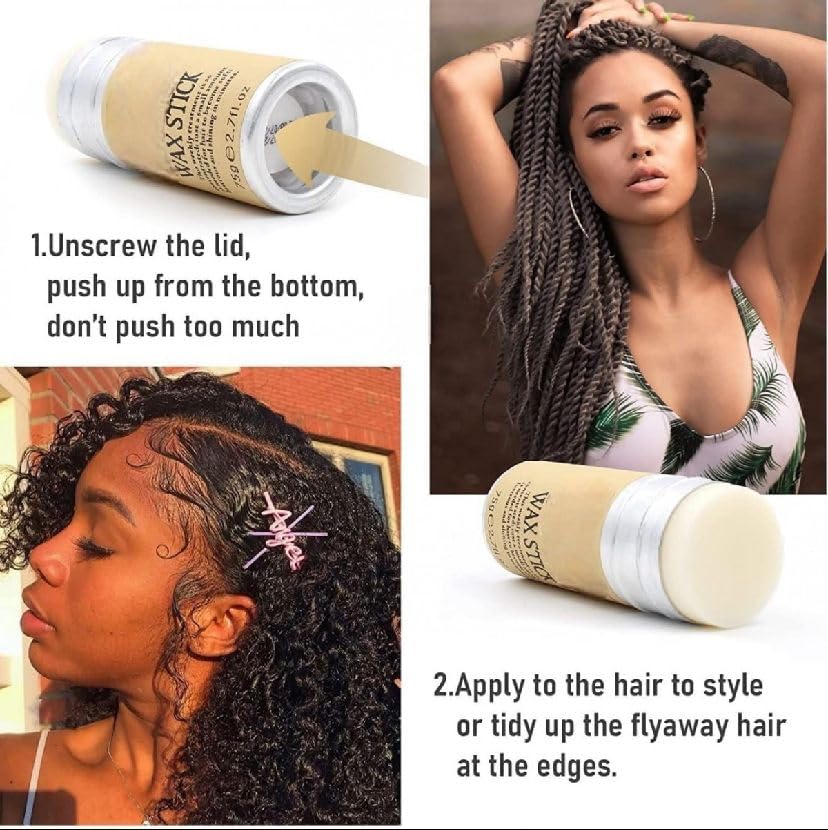 DOZZFESTI Hair Wax Stick for Women & Men - Hair Back Stick,Baby fly away hair fixer,no residue SilkTouch Wax,SilkTouch Wax,75gm. 4