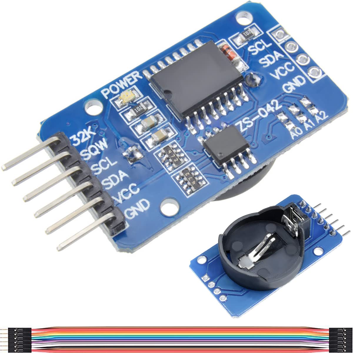 DAOKAI DS3231 Echtzeituhr-Modul 2 Stück – I2C Pr Produktbild-Vorschau 2